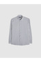 Navy Blue Regular Fit Striped Long Sleeve Shirt 50320859-Vr033 - 6
