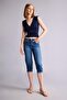 High Waist Folded Leg Jean Capri with Pockets H6237Ax26Sm - 6