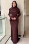 Fashion Night Degaje Collar Evening Dress