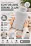 Hot Water Bag with Soft Plush Cover Hot Water Bag 2L Capacity Washable Cover Gray
