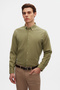 Ds Damat Comfort Green Buttoned Collar Relaxed Cut Linen Look 100% Cotton Shirt - 7