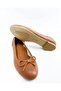 Women's Tan Genuine Leather Ballet Flats - 2