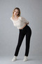 Women's Mom Fit Straight Leg Classic Black Jeans - 7