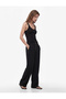 High Waist Wide Leg Culotte Trousers with Zipper Detail and Pockets - 2
