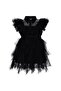 Tulle Dress with Belt for Ages 6-12 - Black 8-9 Years - 6