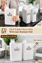 Set of 2 Self-Scaled Detergent Storage Containers Whites and Colors Detergent Dispenser Set with Labels 3000 ml