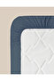 Novella Premium Cotton Textured Double Fitted Sheet 160X200 cm Denim Blue - 7