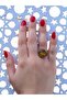 Natural Stone Citrine Natural Stone Inlaid Antique Model Women's Adjustable Ring Euy73S - 3