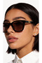 Alya Unisex Women Men Square Rectangle Daily Gold Retro Uv400 Stylish Classic Bone Sunglasses - 5