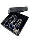 Silver Color Enamel Metal Prayer Beads, Double Kazaz Pattern Metal Tassel Rosary with Gift Box. - 4