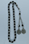 Silver Color Enamel Metal Prayer Beads, Double Kazaz Pattern Metal Tassel Rosary with Gift Box.