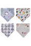 Baby Girl Triangle Scarf Combed Cotton Drool and Feeding Bib 10 Pieces - 4