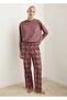 Two-Piece Plaid Flannel Pajamas - 2