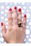 Natural Stone Onyx Double Natural Stone Antique Model Women's Adjustable Ring Euy75O - 3