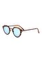 Women's Leopard Frame Blue Glass Avant-Garde Oval Sunglasses Uv400 - 2