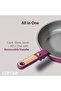 6-Piece Ceramic Cookware Set with Detachable Handle, PFAS-Free Healthy Cooking Set - Purple - 8