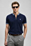 Navy Polo Collar Men's T-Shirt 9281 - 2