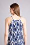 Regular Fit Boat Neck Patterned Wrap Sleeveless Blouse F4448Ax25Sm - 5