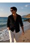 Men's Cotton Linen Shirt Comfortable Fit Summer Shirt - 4