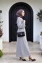 Judge Collar Waist Tied Dress -Grey - 5