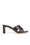, Women's Heeled Slippers 161996Z610 Brown - 3
