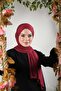 Claret Red Back Tied Shawl Viscose Fabric Three Stripes 2103_16