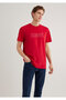 Logo Printed Red T-Shirt Slim Fit / Slim Fit 065781 -34535