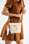 Cream Scarf Women's Shoulder Bag Handbag Crossbody Bag - 3