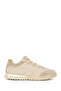 Women's Beige Lace-Up Leather Sneaker 26Pfd14216F