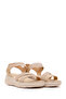 Women's Beige Thick-Soled Fabric Comfort Sandals 26Sfe46426F - 2