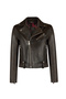 New York Women's Bronze Biker Leather Jacket 26Sgd5682R4