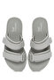 Women's Gray Banded Thick Soled Jelly Slippers 25Sfe4751Pv - 8
