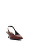 Women's Burgundy Open Back Short Stiletto Heel U Patent Leather D Leather Shoes 26Pfd160816 - 7
