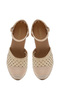 Women's Cream Ankle Buckle Braided Wedge Heeled Espadrille Sandals 25Sfe401929 - 7