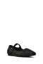 Women's Black Stone Genuine Leather Ballerinas, Summer Shoes 25Sfd1800Ts - 6