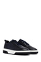 Men's Navy Blue Lace-Up Thick Soled Genuine Leather Sneaker, Winter Sports Shoes 25Wfd6408Ft - 3