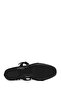 Women's Black Buckle Stoned Fabric Ballerinas 26Pfe49306F - 5