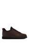 Men's Brown Lace-Up Nubuck Leather Casual Shoes 25Wfd6748V3