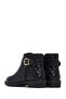 Women's Black Zippered Buckle Boots 25Wfe250218 - 7