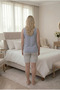 Women's Milan Fabric Large Size Curve Printed Patterned Shorts Pajama Set - 2