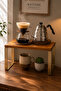 Wooden Cabinet Organizer Shelf, Metal-Leg Kitchen Bathroom Countertop Organizer