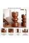 Almond Wooden Taper Candle Holder 10.5x10.5x23cm - Brown - 5