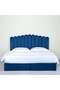 Anna King Bed Velvet Blue 180x200 Cm - 4