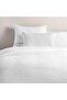 Waffle Stripe 3- Piece Super King Duvet Cover Set 260x220cm - White - 2