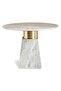 Amindi Coffee Table Large Marble - Natural & Gold - 7
