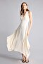 V-Neck Sleeveless Maxi Ecru Dress I0774Ax26Sm - 5
