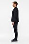Black Slim Mono Collar Plain Pocket 6 Drop Suit - 8