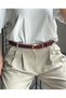 Jewel Plain Patterned Suede Women's Gold Buckled Belt Jacket Belt Dress Belt Trouser Belt - 3