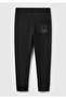 Boys' black back pocket sweatpants with logo - 2