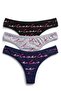 Women's 3-Piece Cotton Panties Printed Brazilian Anti-Sweat Natural Structure (4249-3)
